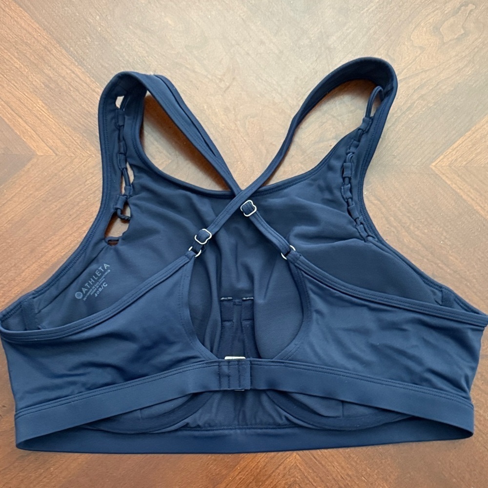 Athleta Midnight Blue bikini top / Sports Bra 40 B / C - Picture 3 of 7